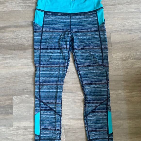 Lululemon Pace Rival Crop Space Dye Twist Naval Blue Peacock Blue / Peacock Blue - Picture 1 of 4